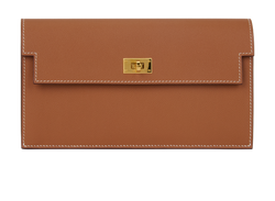 Hermes Kelly Pocket Long Wallet In Madame Calfskin Gold, B (2023), B/DB, 4